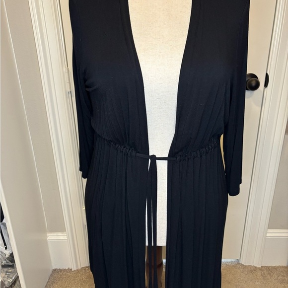 Torrid Black Long Open-Front Cardigan - Picture 5 of 8
